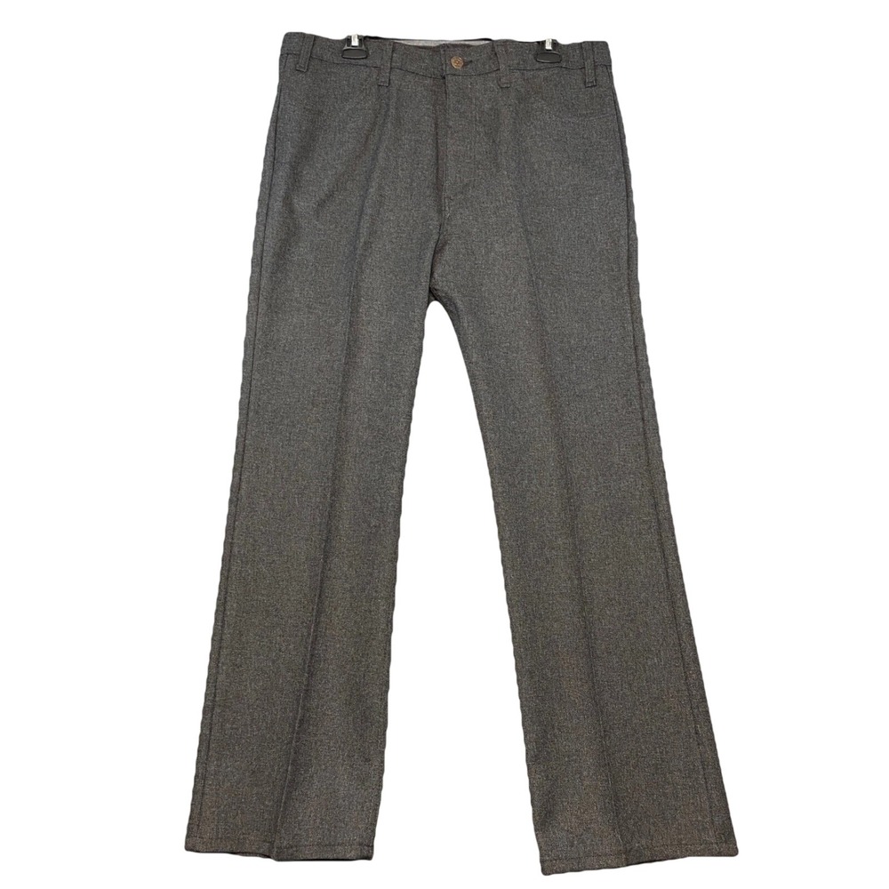 Vintage Levis 10517-9055 Sta-Prest Dracon Polyester Gray Bootcut Made in USA